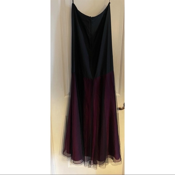 Jovani Maxi Skirt Burgundy/Black - Picture 3 of 5
